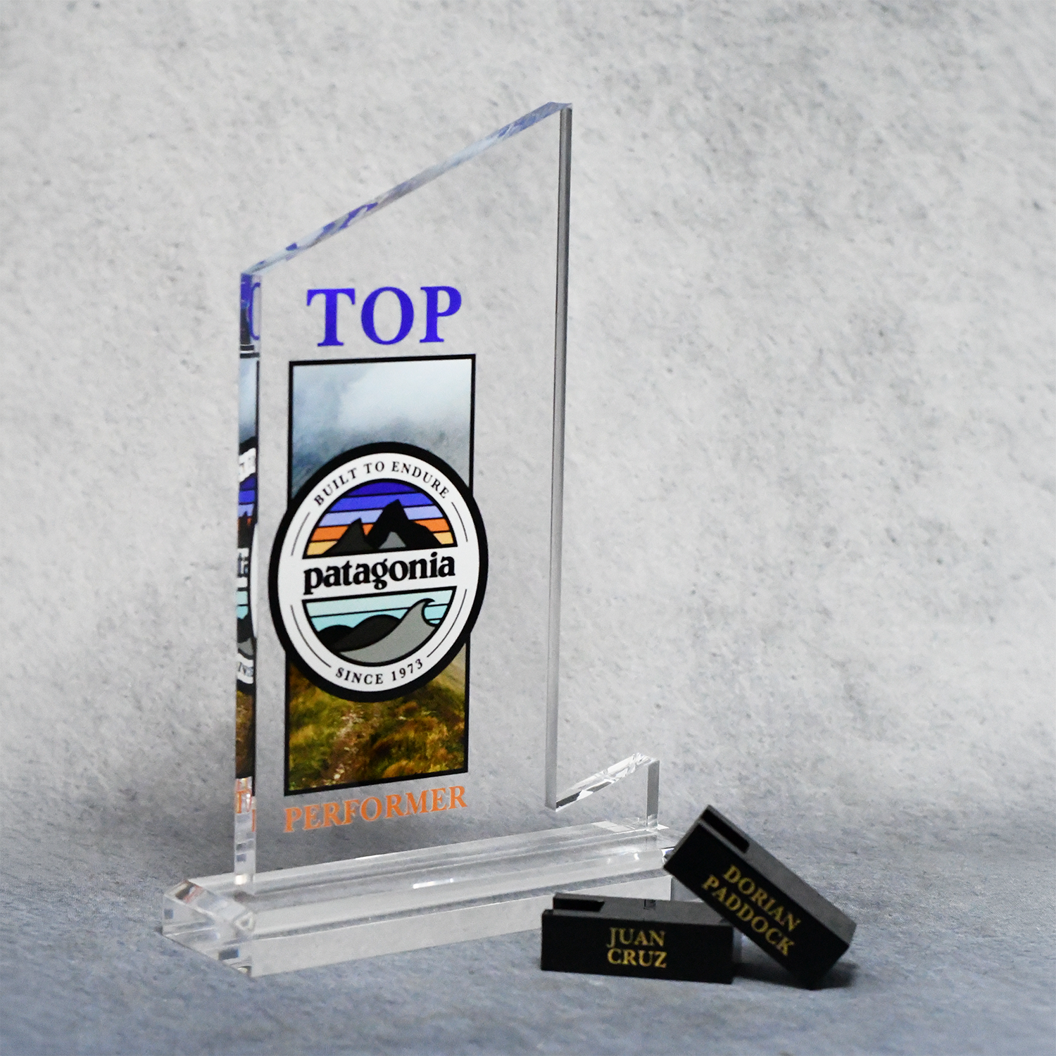 Acrylic Colorized Perpetual Block Award