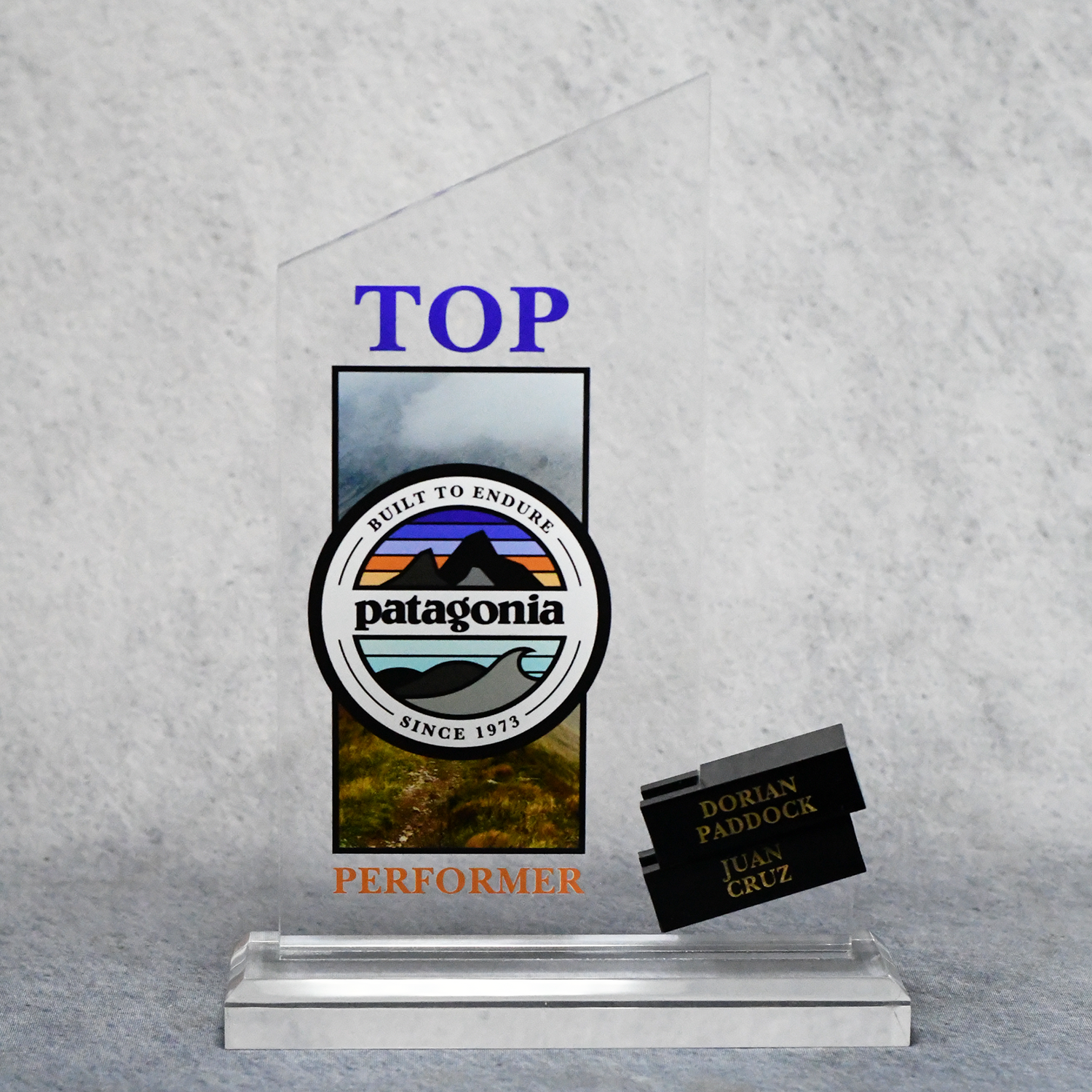 Acrylic Colorized Perpetual Block Award