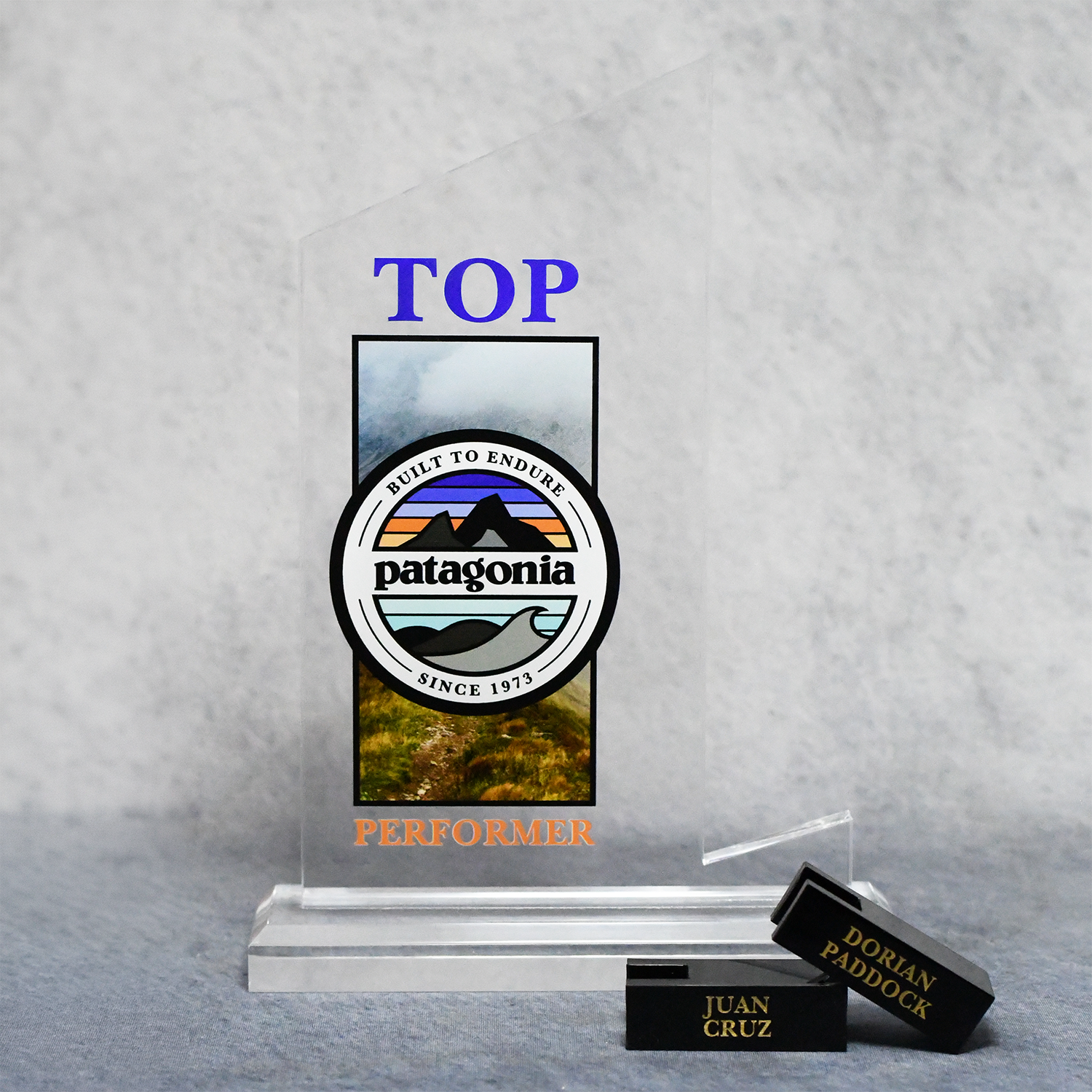 Acrylic Colorized Perpetual Block Award