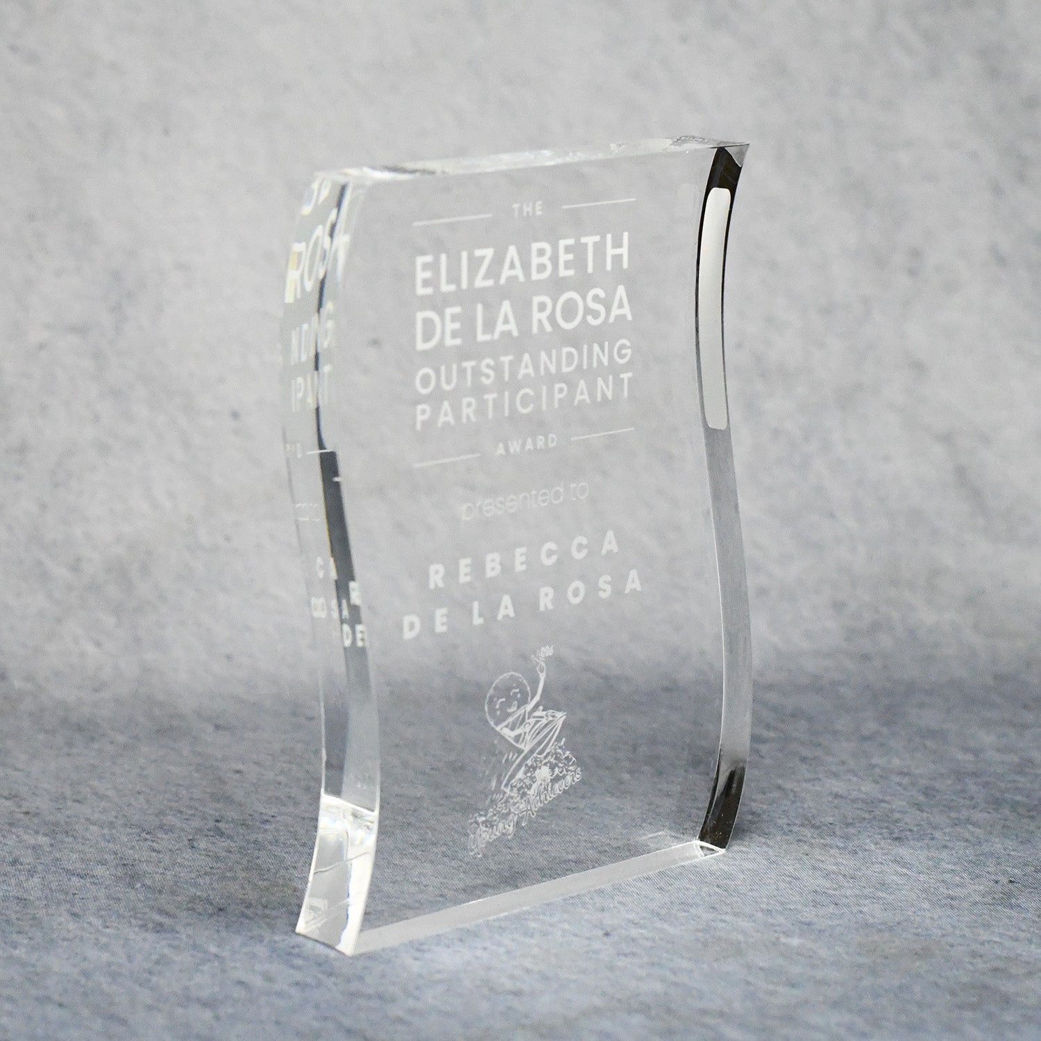 Acrylic Signature Clear Wave Award