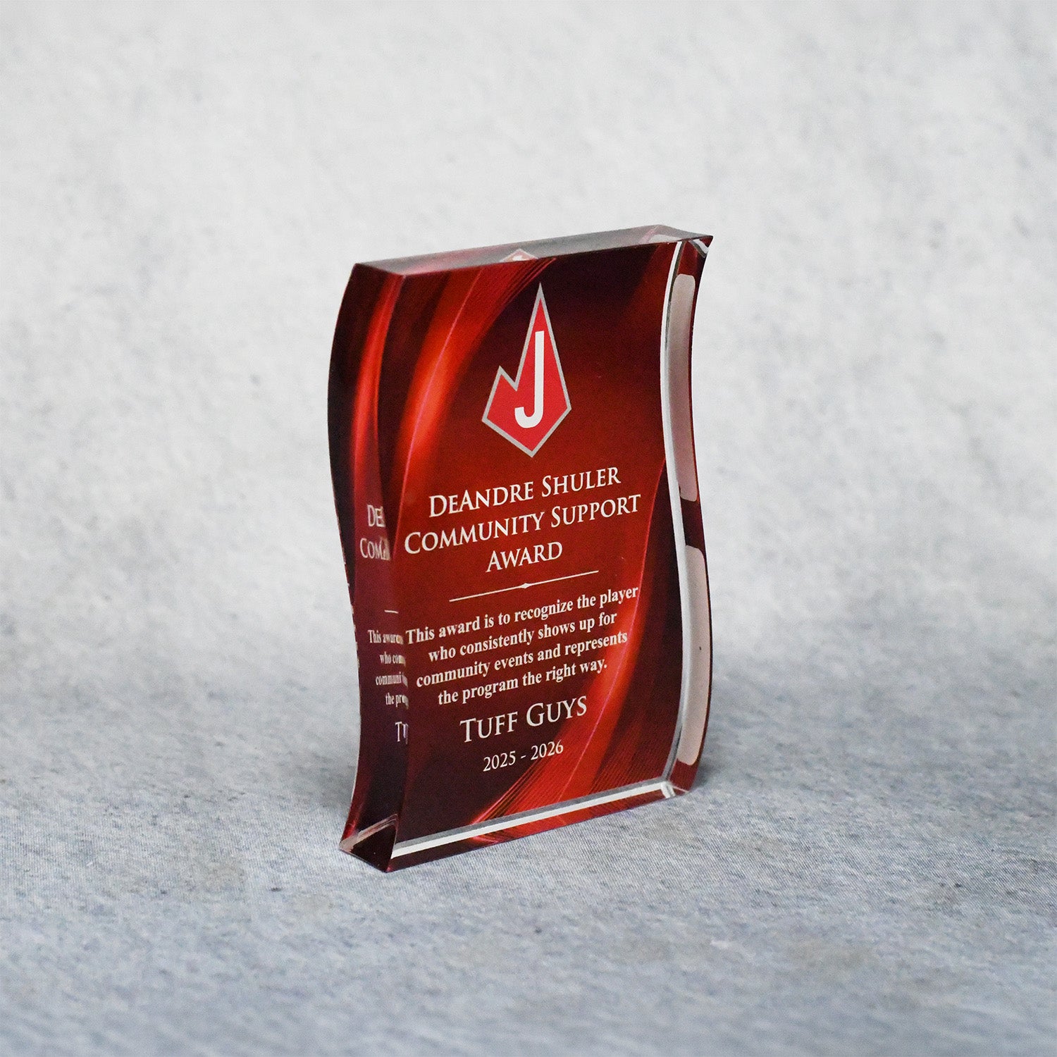 Acrylic Signature Red Wave Award