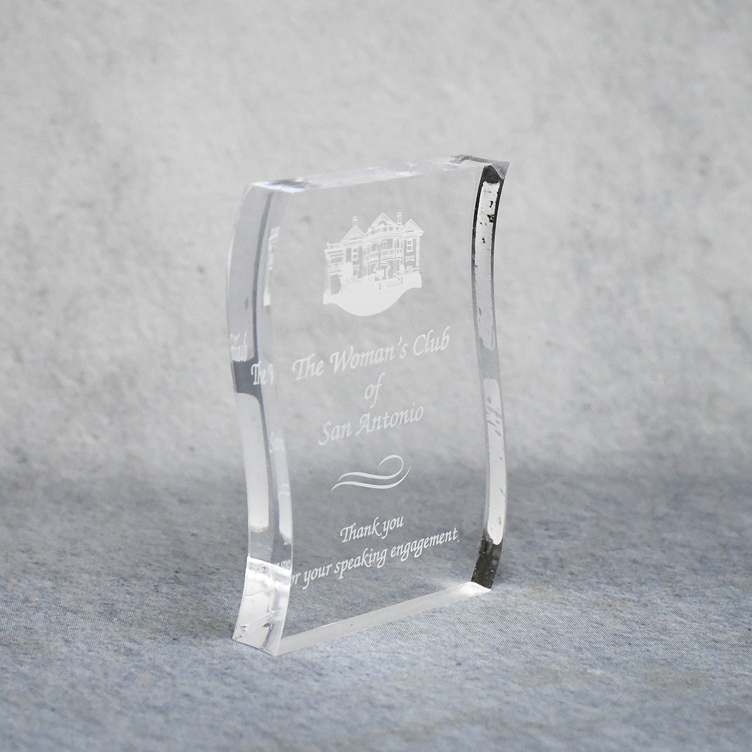 Acrylic Signature Clear Wave Award