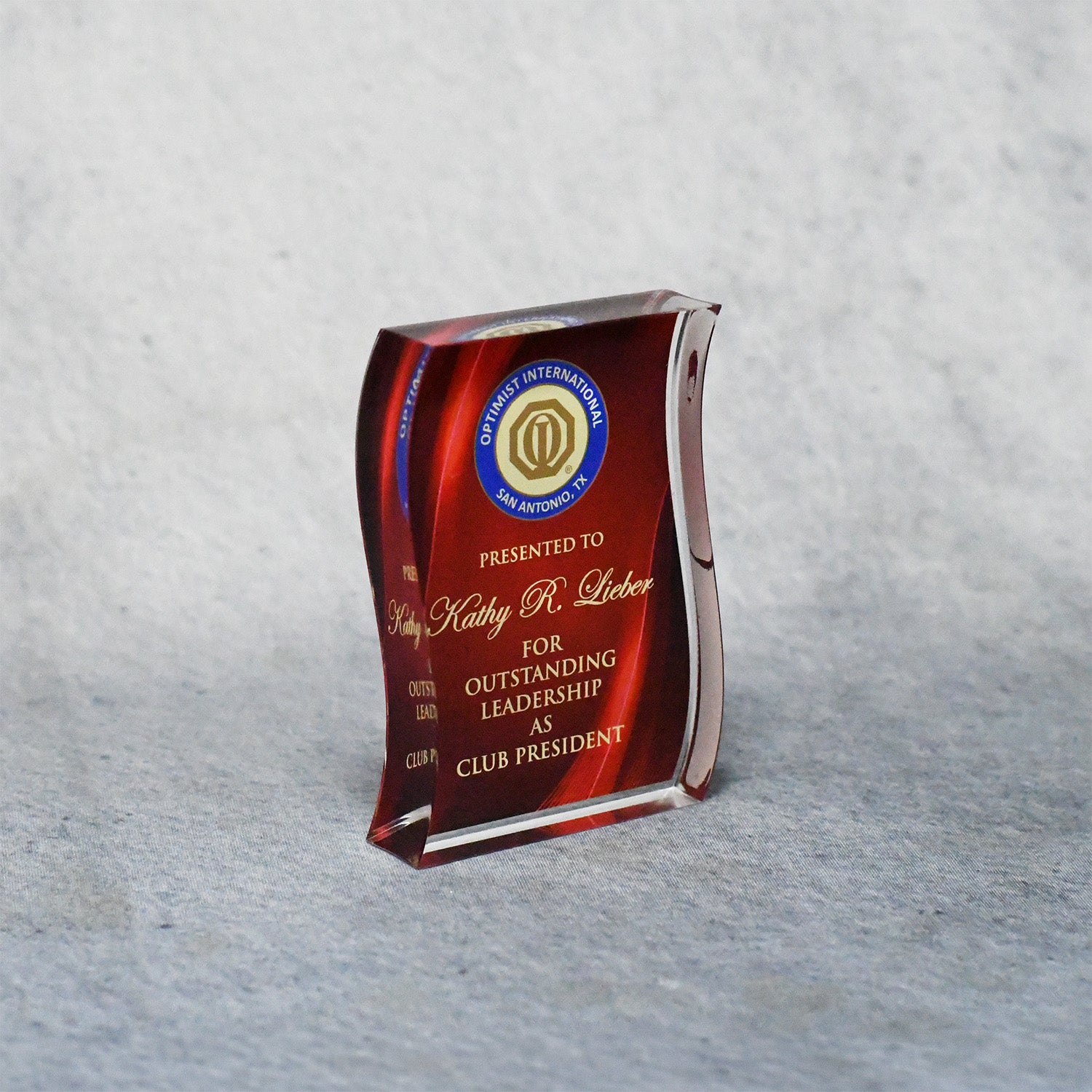 Acrylic Signature Red Wave Award