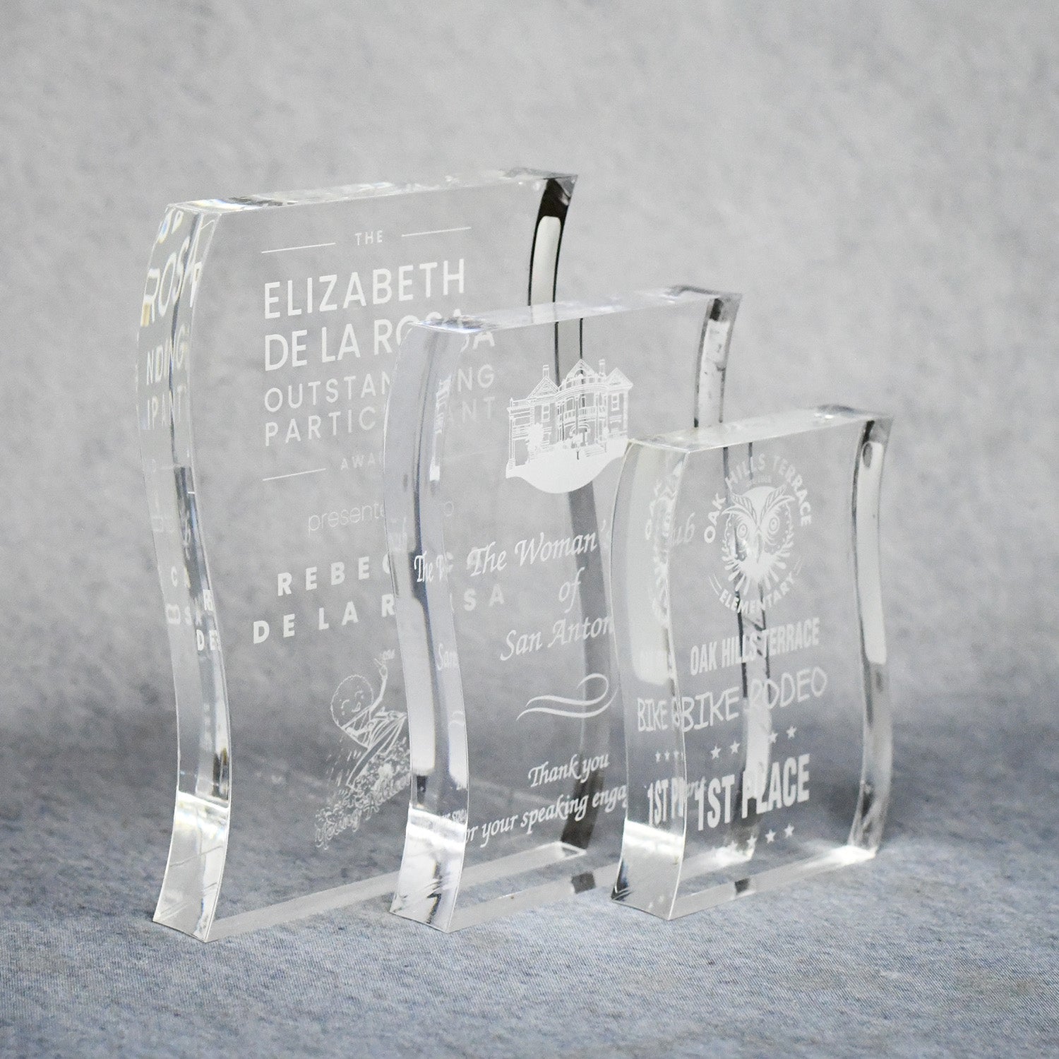 Acrylic Signature Clear Wave Award