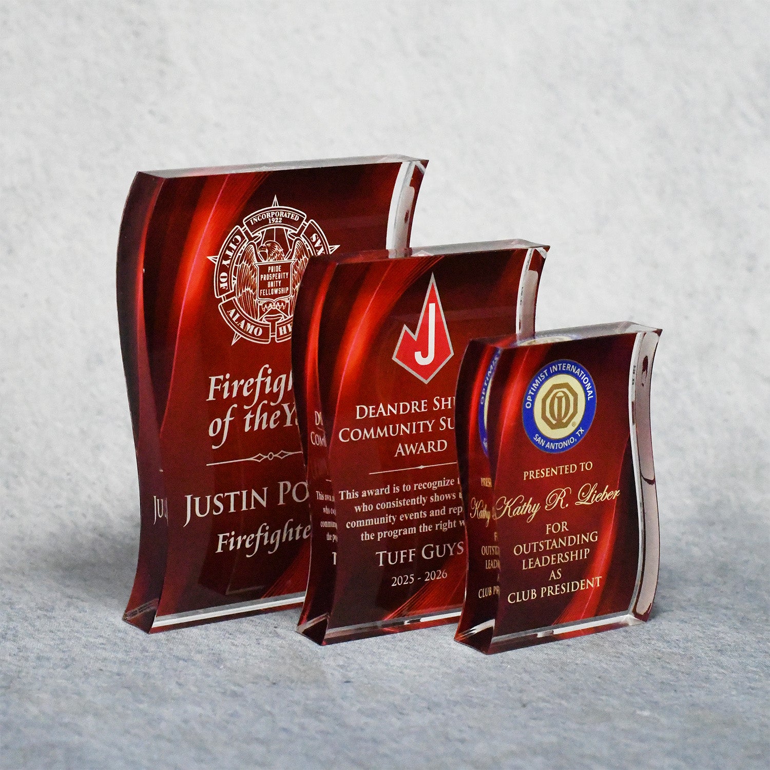 Acrylic Signature Red Wave Award