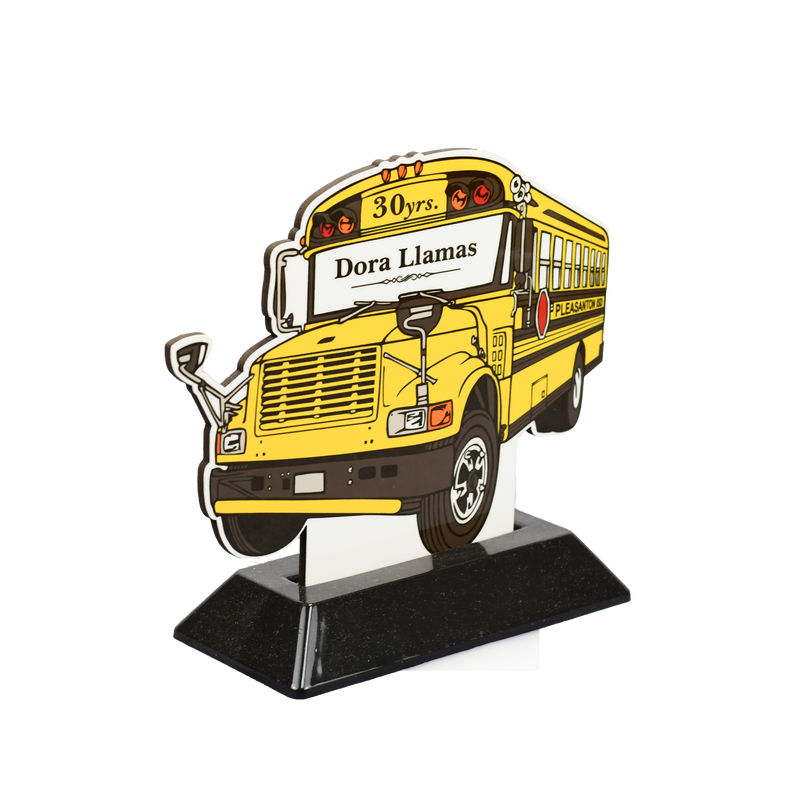 Sublimated Hard Board School Bus