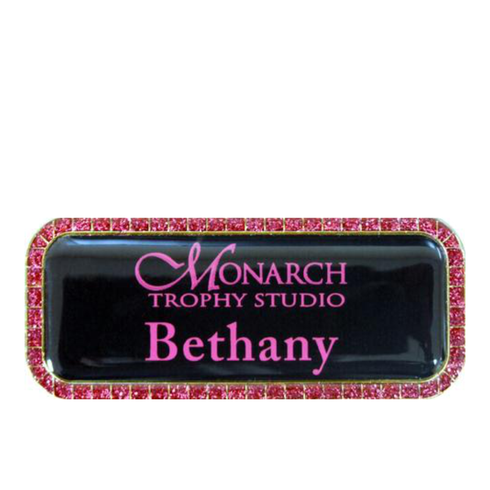 Bling Rounded Namebadge - Monarch Trophy Studio