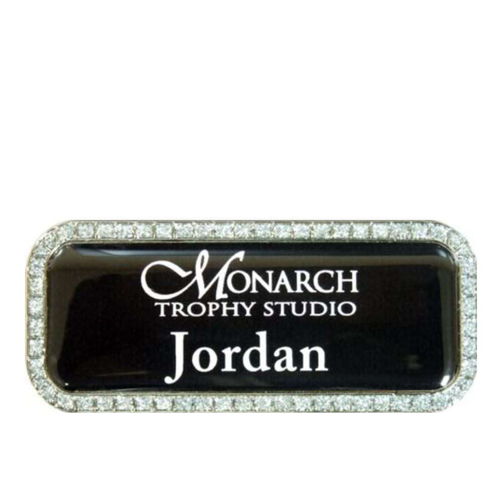 Bling Rounded Namebadge - Monarch Trophy Studio