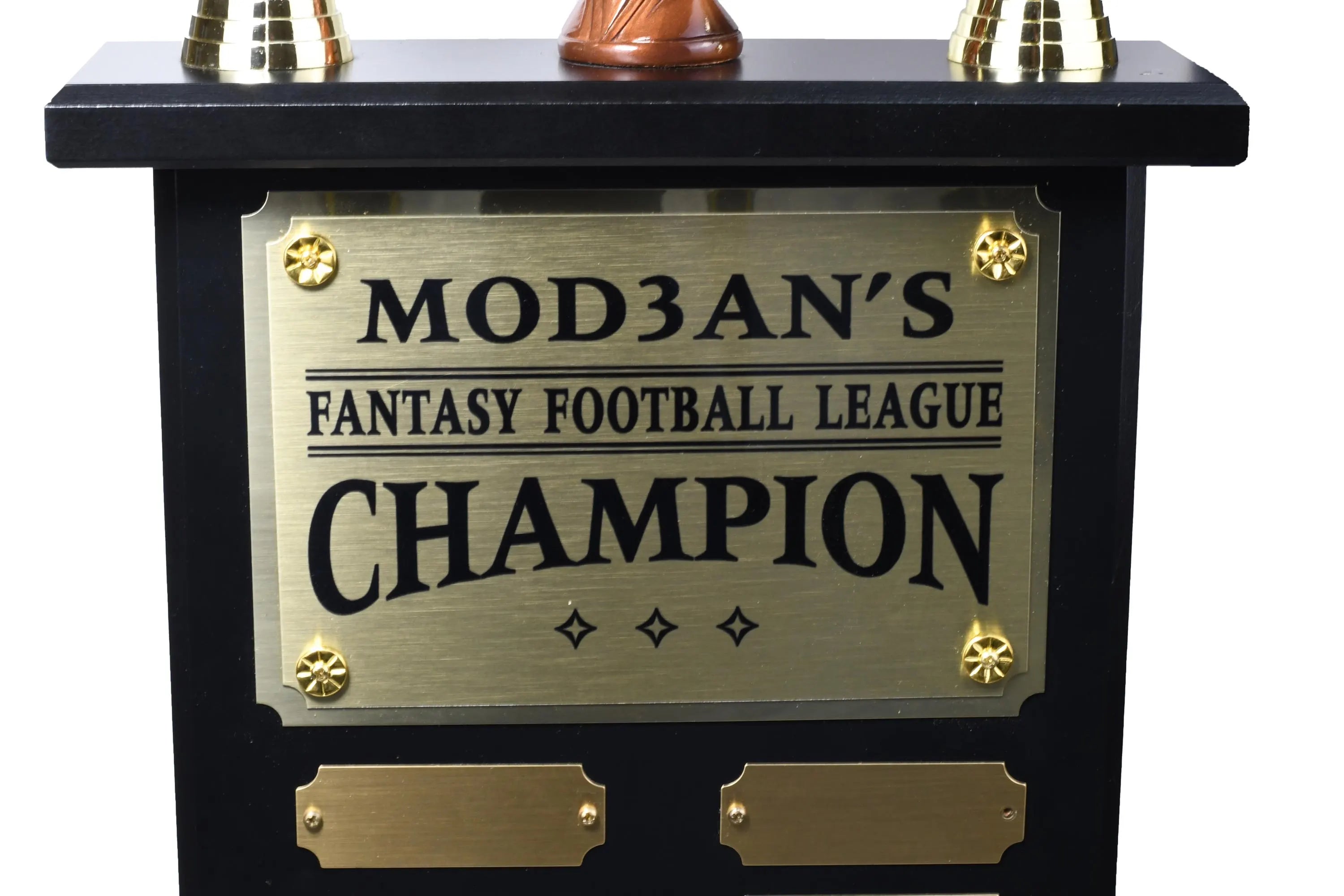 23" Fantasy Football 12 Year Armchair QB Ebony Perpetual Trophy