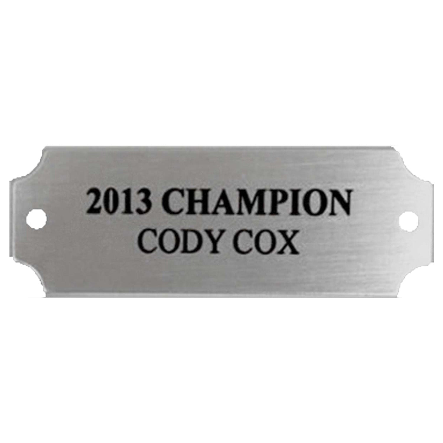 Small Silver Sublimated Plate for Fantasy Trophies
