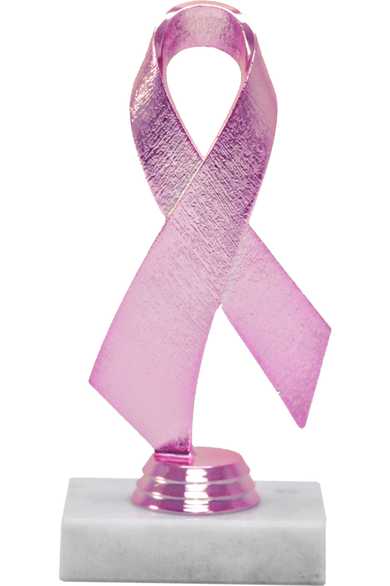 Pink Awareness Ribbon Trophy - Monarch Trophy Studio