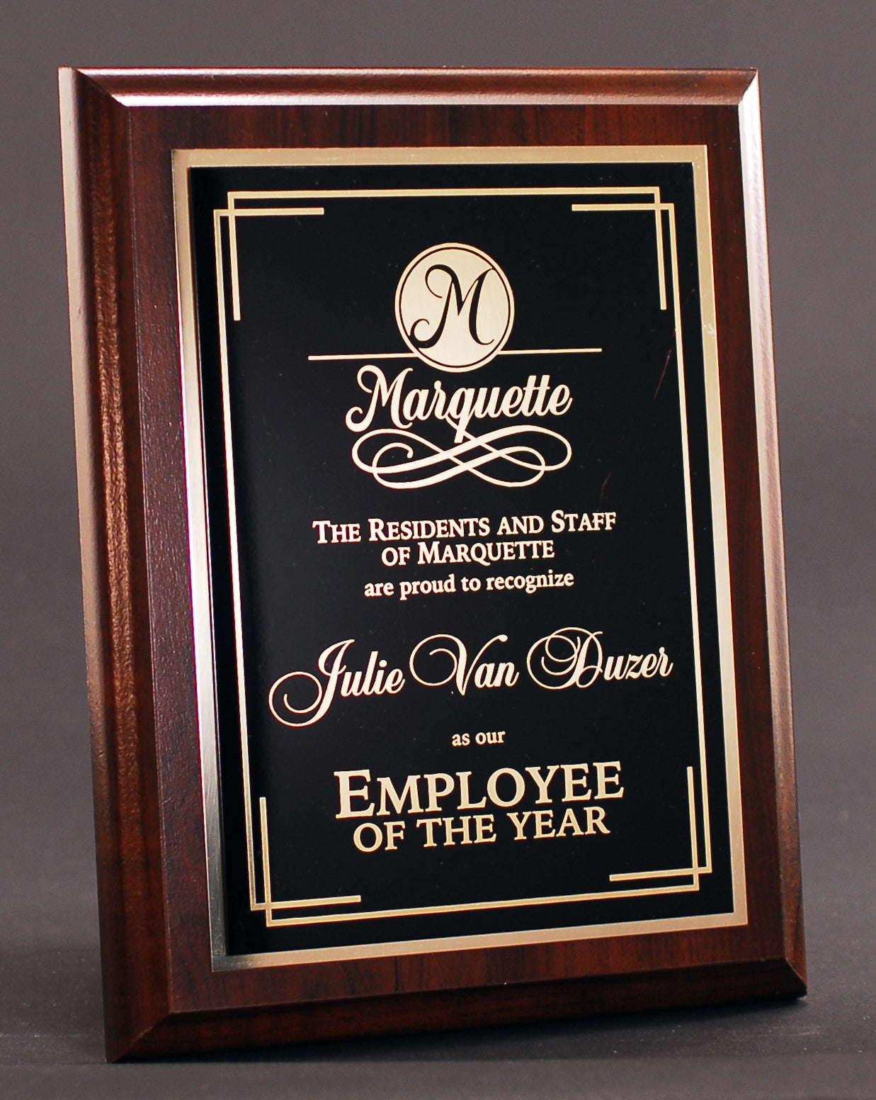 Executive Walnut Plaque - Monarch Trophy Studio