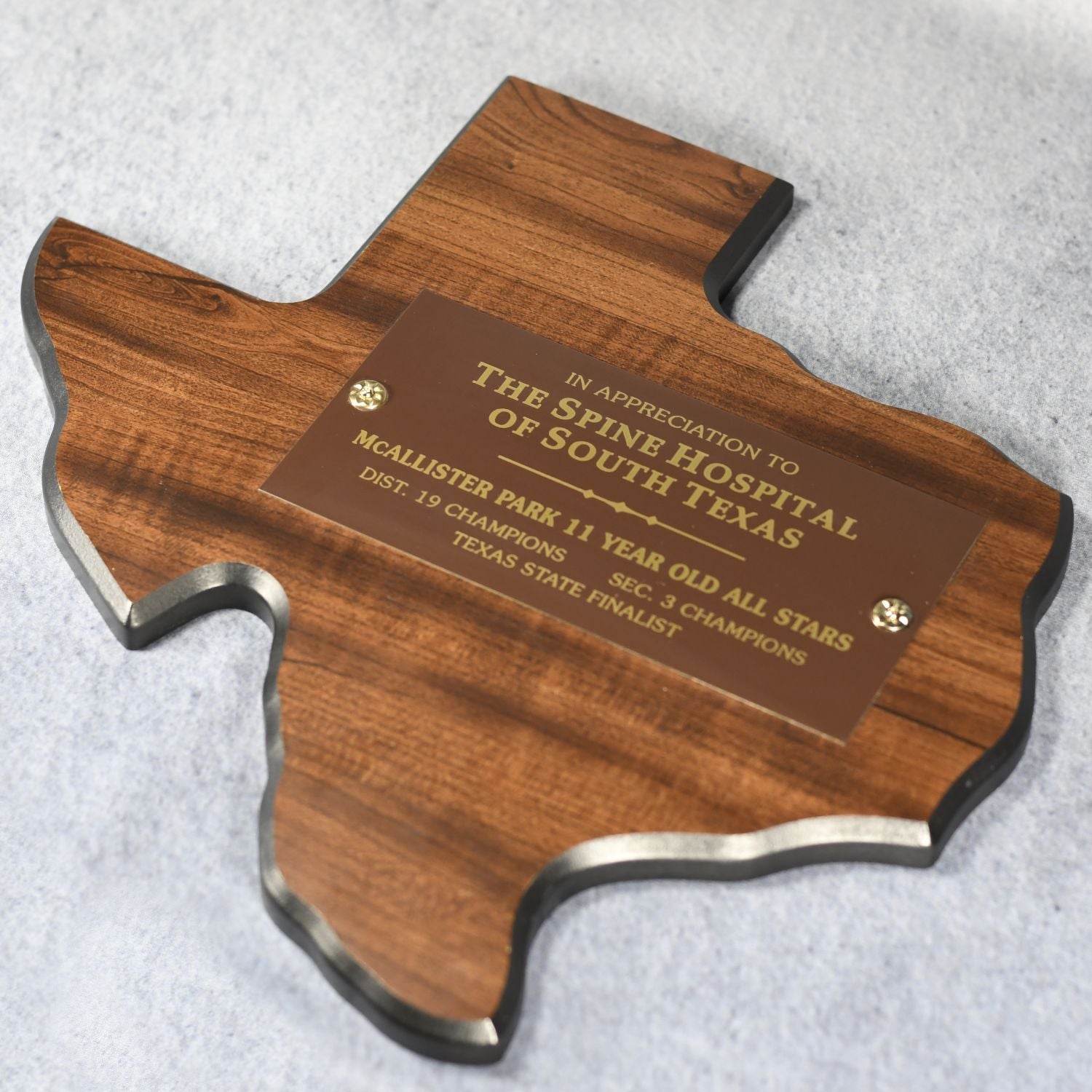 Texas State Shaped Plaque - Monarch Trophy Studio