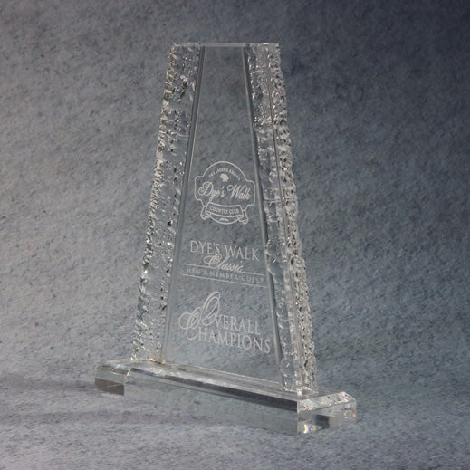 Acrylic Tower with Crinkle Edge - Monarch Trophy Studio