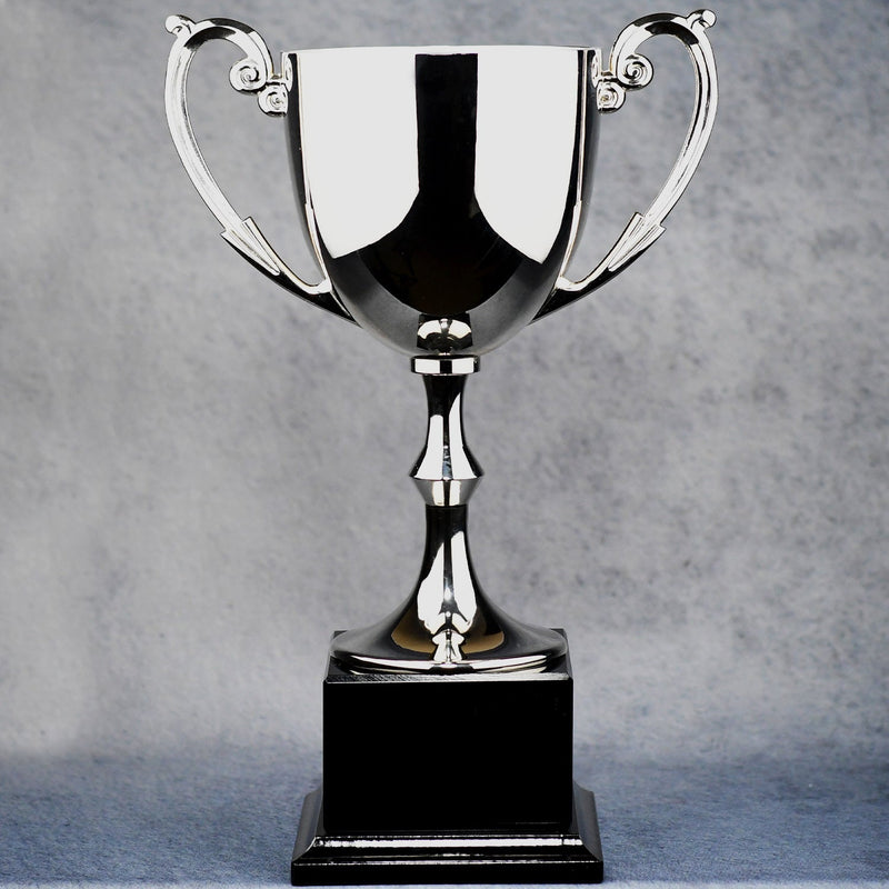 Silver Metal Cup on Black Marble Base - Monarch Trophy Studio