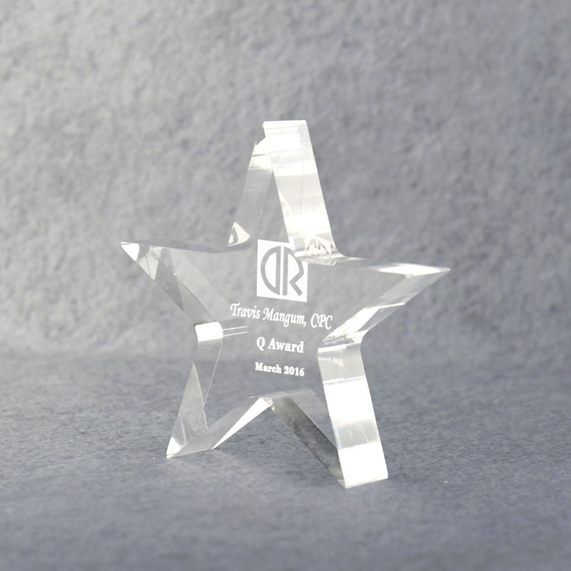 Acrylic Star Performer Paper Weight - Monarch Trophy Studio
