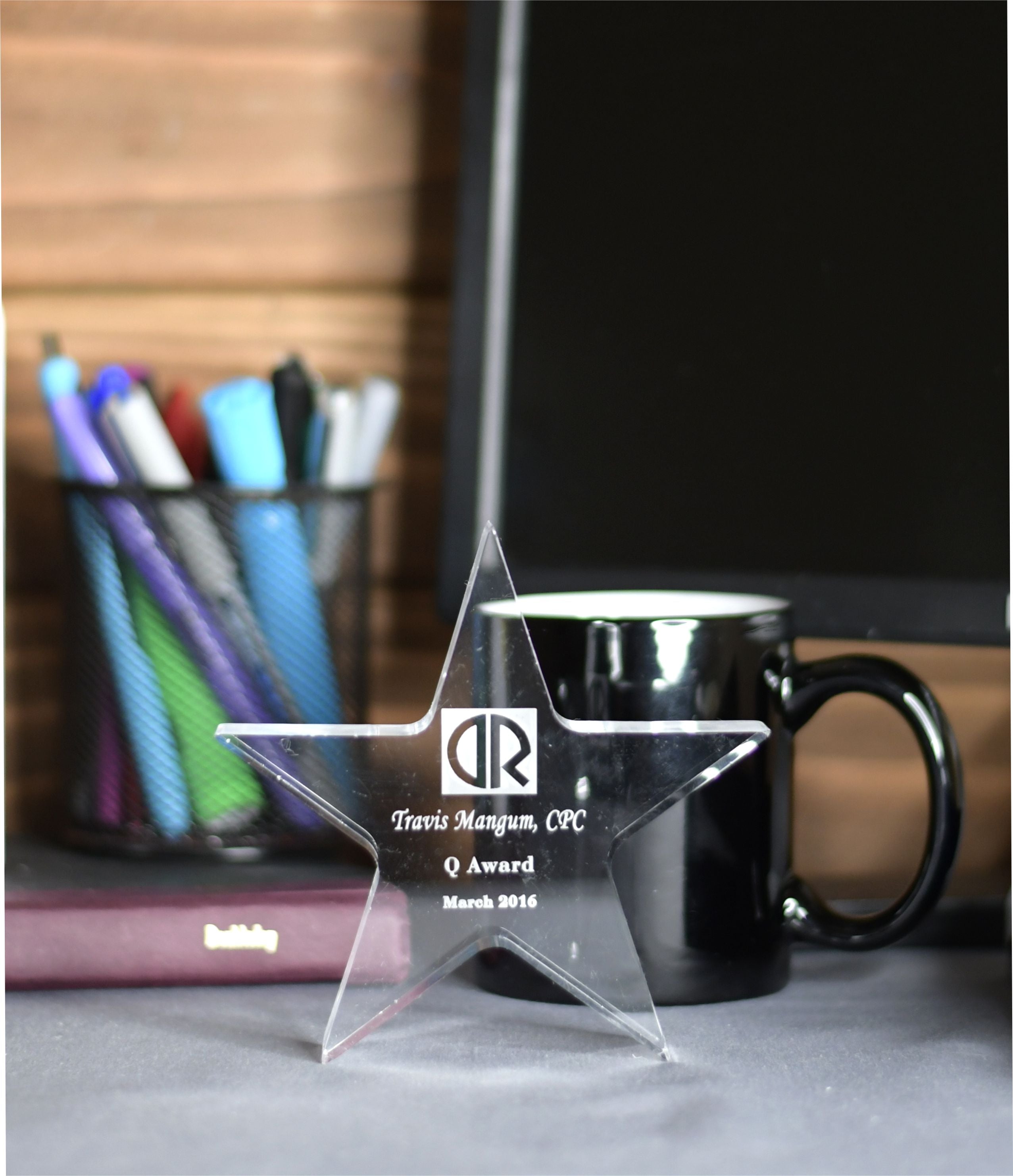 Acrylic Star Performer Paper Weight - Monarch Trophy Studio