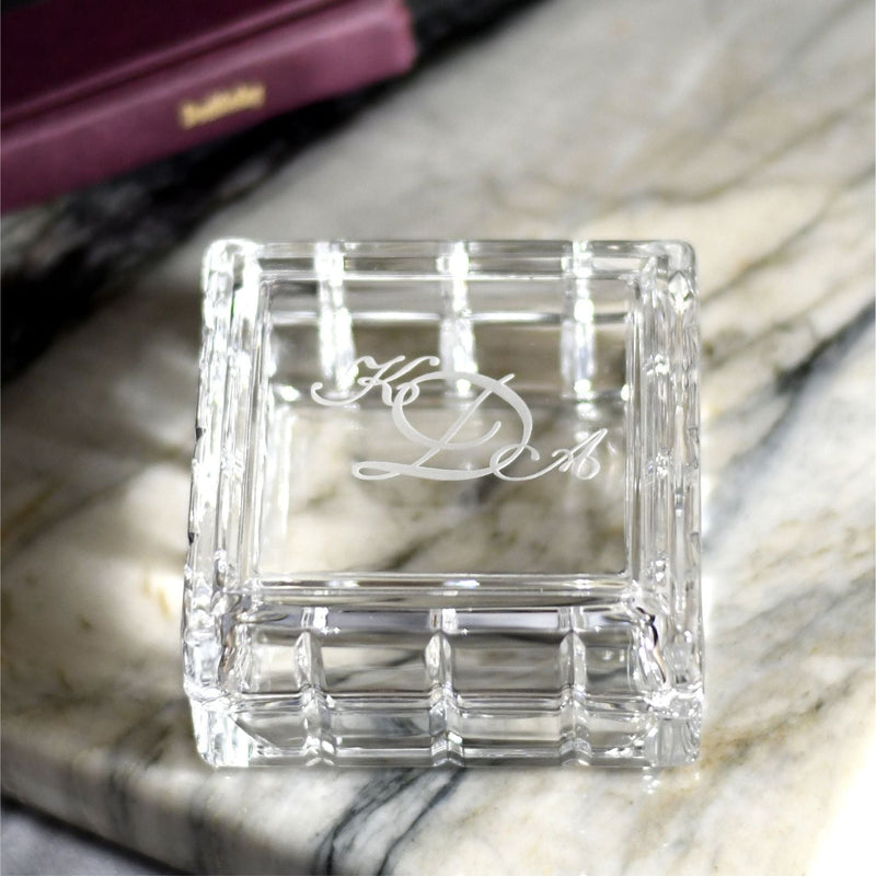 Glass Trinket Box Rippled - Monarch Trophy Studio