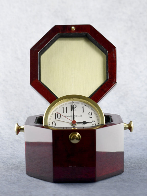 Captains Clock Encased in Cherrywood - Monarch Trophy Studio