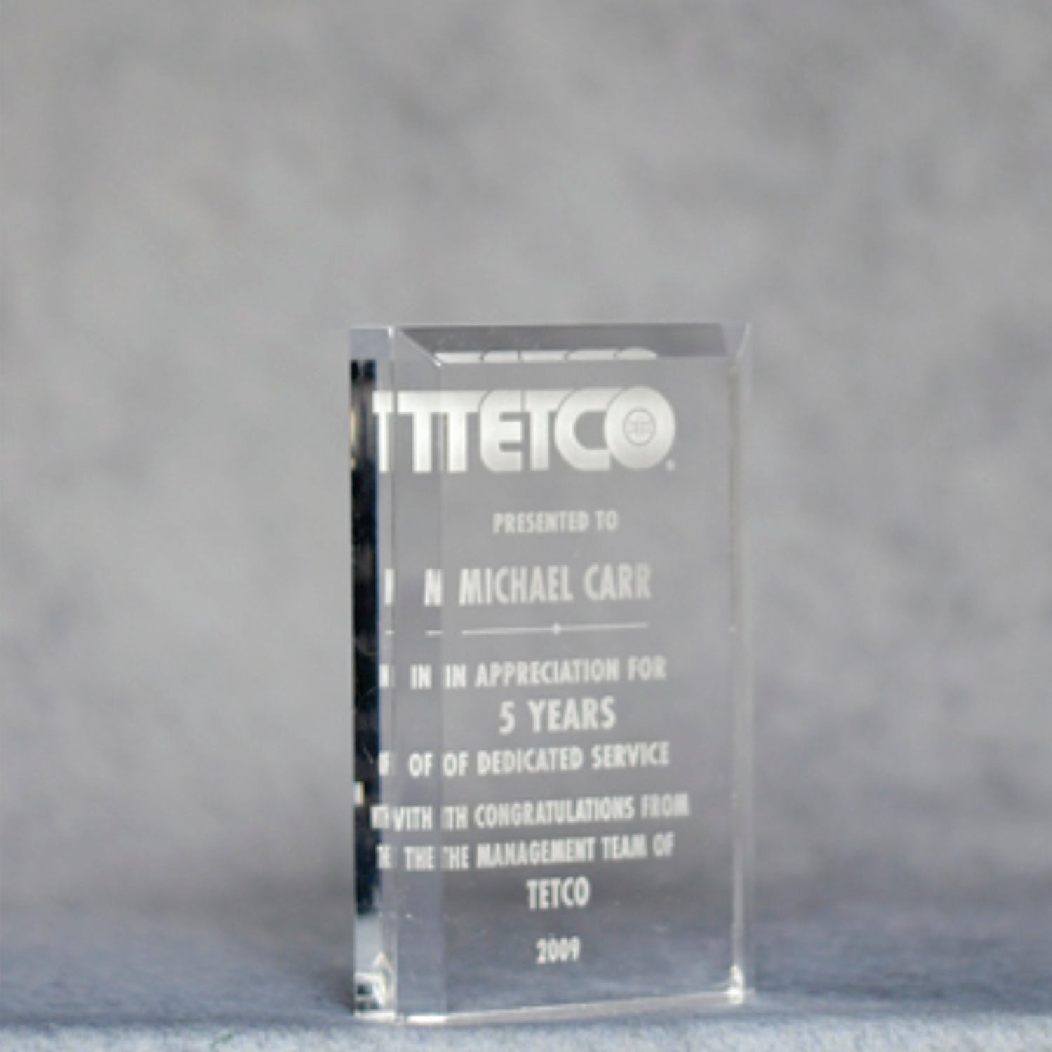 Acrylic Bevel Laser No Base - Monarch Trophy Studio