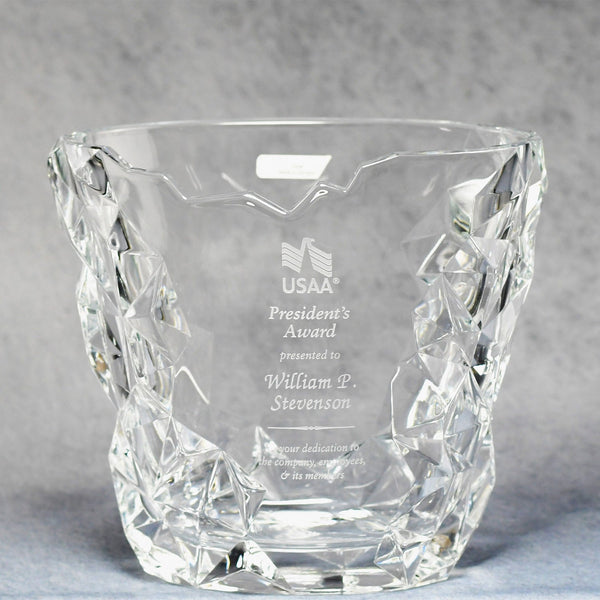 Iceberg Crystal Vase - Monarch Trophy Studio
