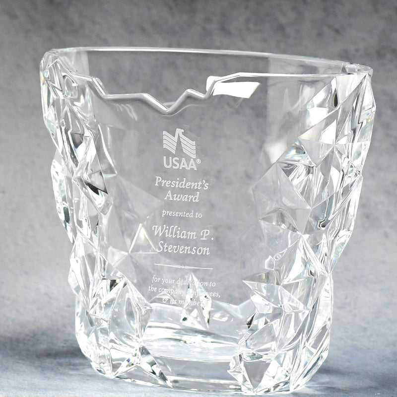 Iceberg Crystal Vase - Monarch Trophy Studio