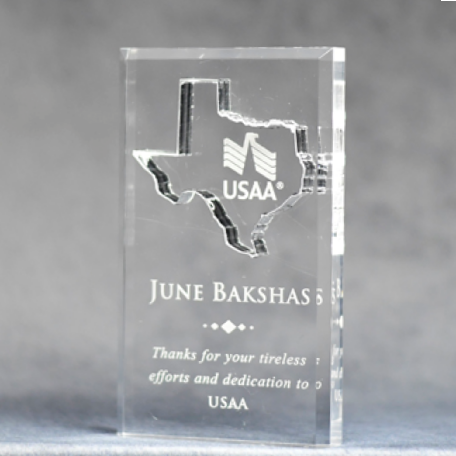 Acrylic Texas State Cut Out - Monarch Trophy Studio