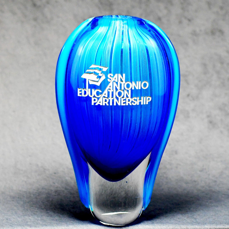 Teardrop Crystal Vase - Monarch Trophy Studio