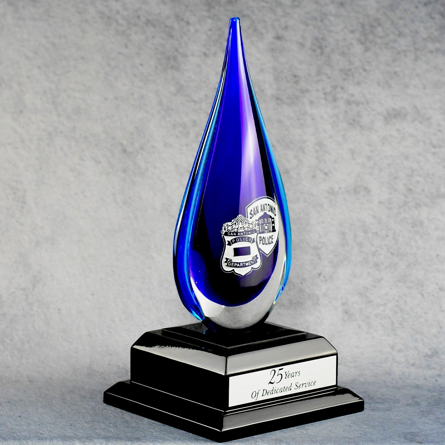 Blue Crystal Teardrop - Monarch Trophy Studio