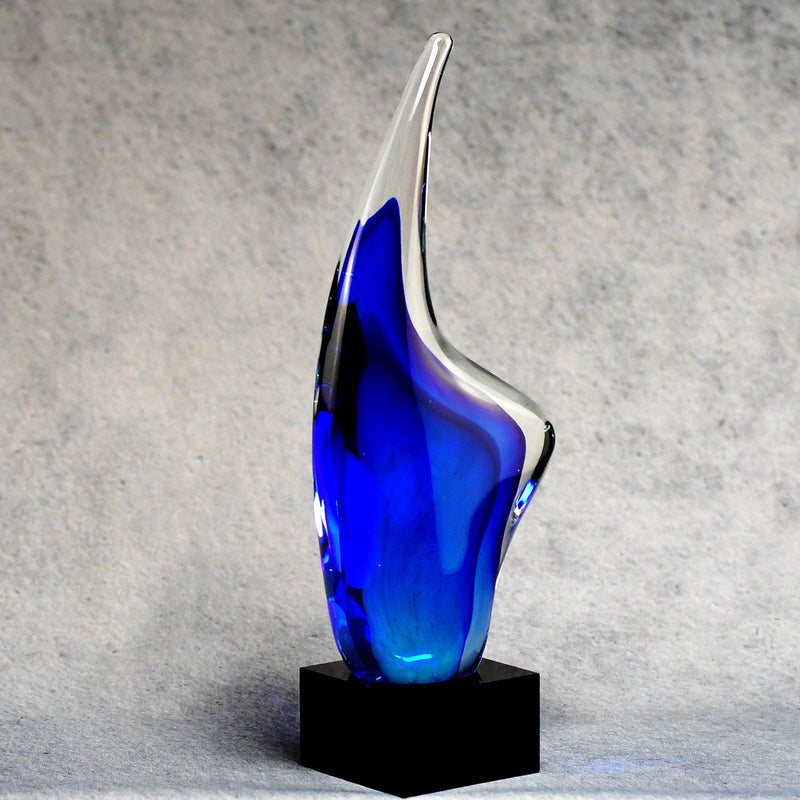 Blue Crystal Flame - Monarch Trophy Studio