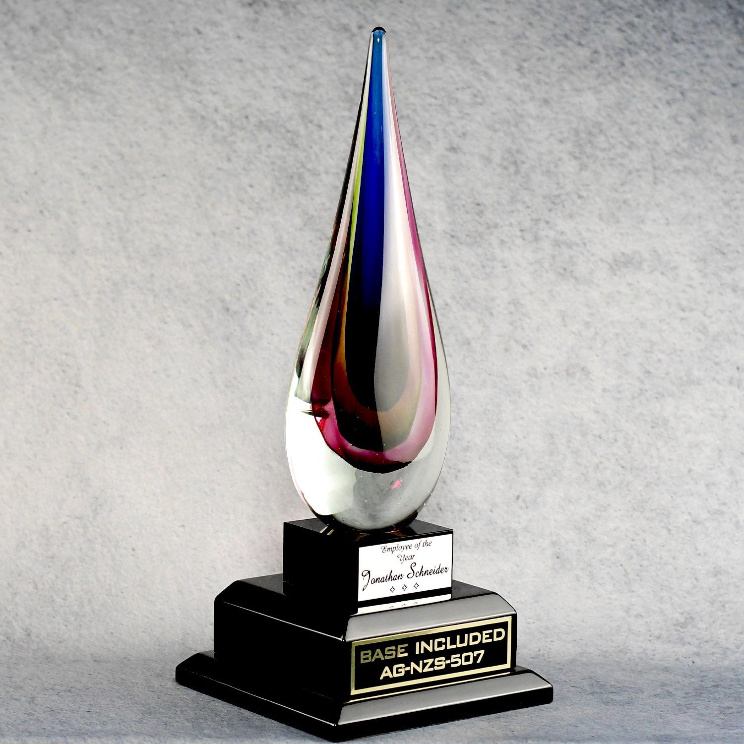 Rainbow Flame Teardrop - Monarch Trophy Studio