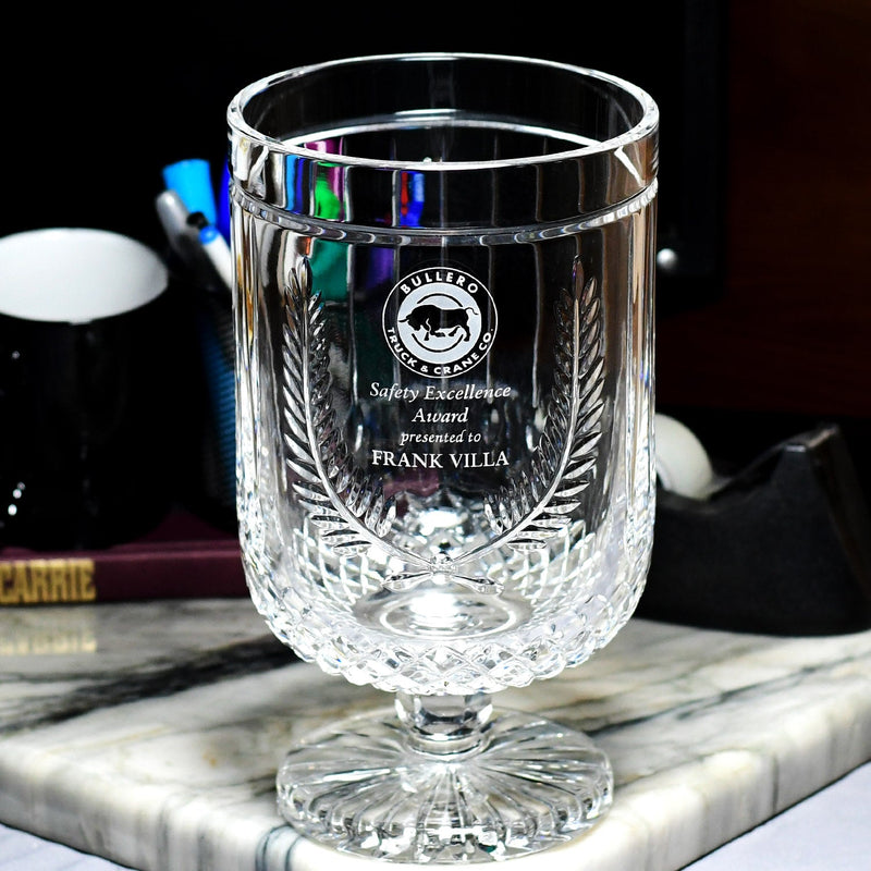 Crystal Laurel Wreath Cup - Monarch Trophy Studio