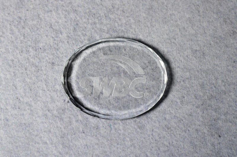 Oval Paperweight Clear - Monarch Trophy Studio