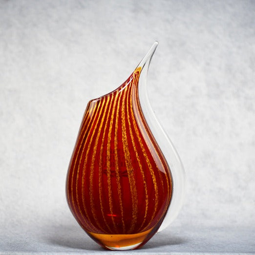 Art Glass Red/Gold Vase - Monarch Trophy Studio