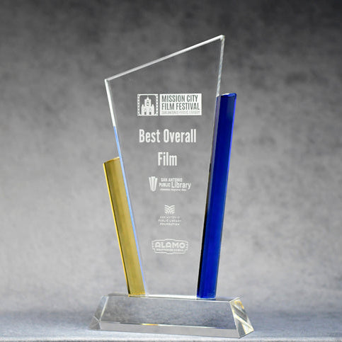 Cry Angle Blue/Gold - Monarch Trophy Studio
