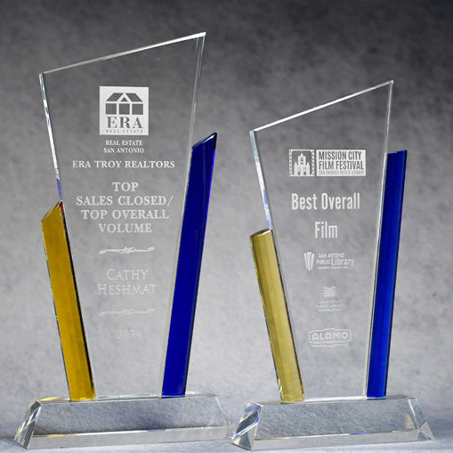 Cry Angle Blue/Gold - Monarch Trophy Studio