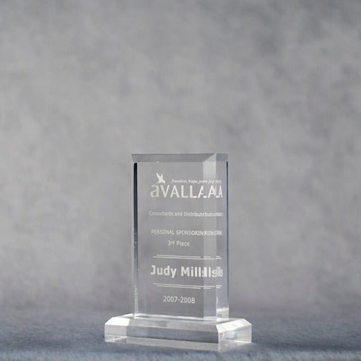 Acrylic Rectangle Bevel and Base