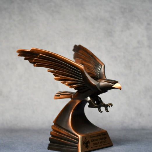 Modern Bronze Eagle Resin - Monarch Trophy Studio