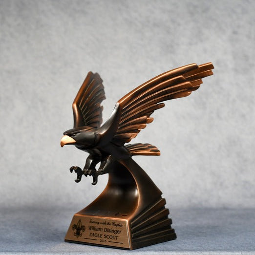 Modern Bronze Eagle Resin - Monarch Trophy Studio