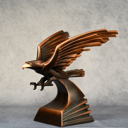 Modern Bronze Eagle Resin - Monarch Trophy Studio