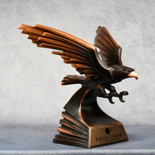 Modern Bronze Eagle Resin - Monarch Trophy Studio