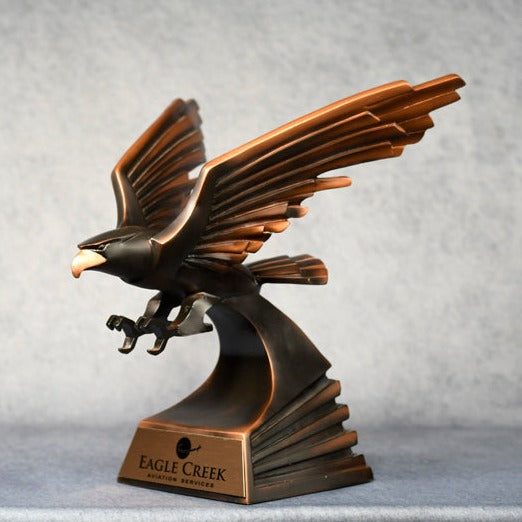 Modern Bronze Eagle Resin - Monarch Trophy Studio