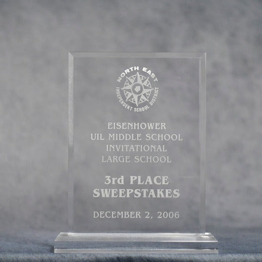 Acrylic Rectangle Bevel and Base