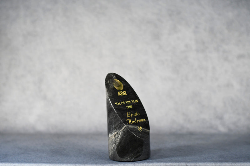 Black Marble Cylinder 7" - Monarch Trophy Studio