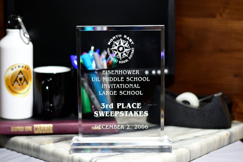 Acrylic Rectangle Bevel and Base