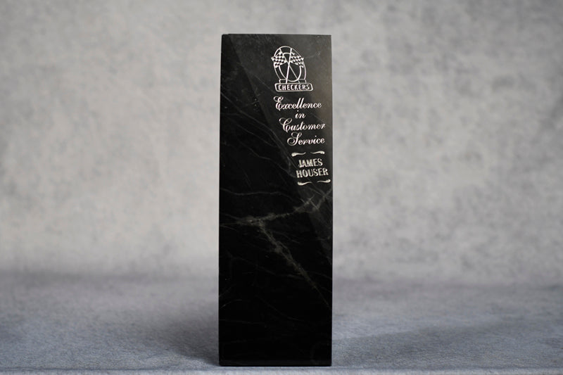 Marble Black Tri Face Custom - Monarch Trophy Studio