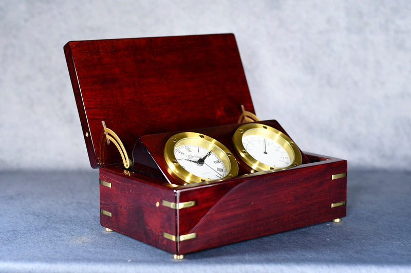 Rosewood Clock/Temp Set - Monarch Trophy Studio