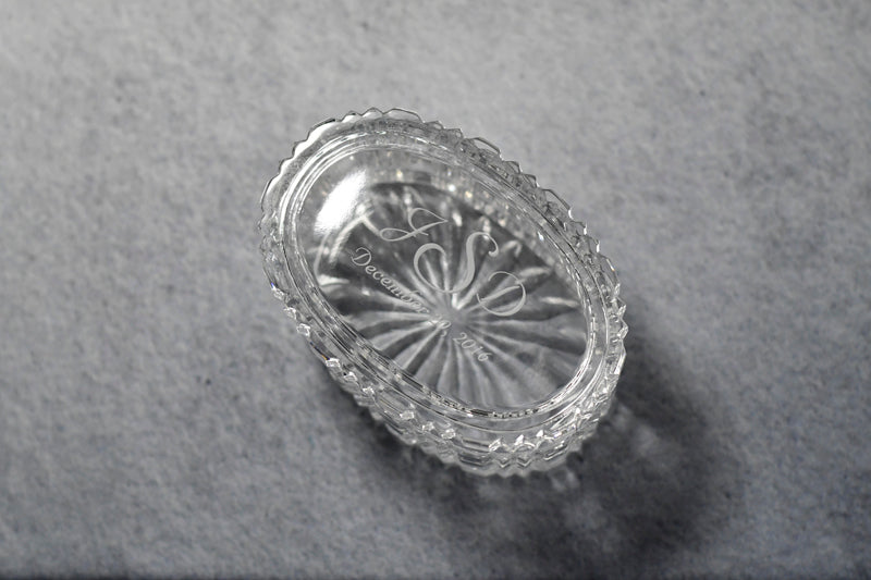 Crystal Oval Dish 5" - Monarch Trophy Studio