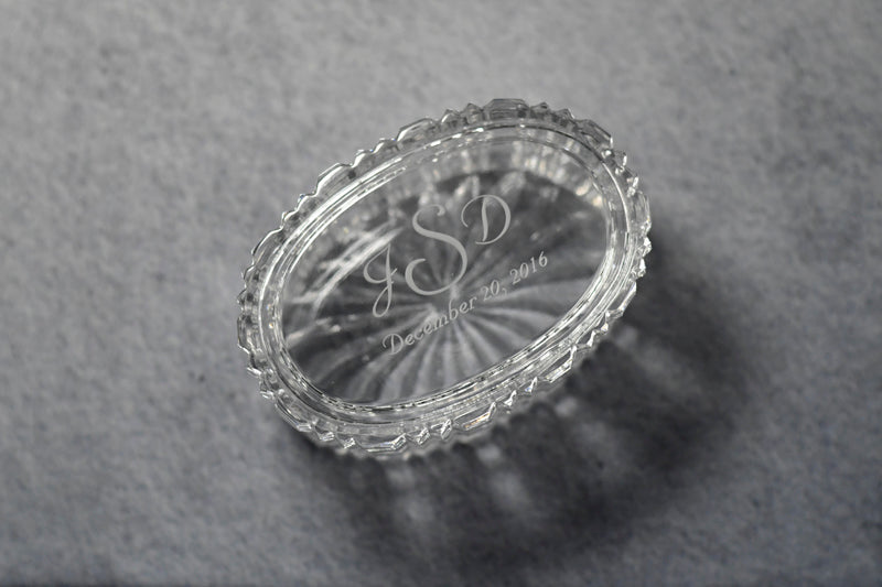 Crystal Oval Dish 5" - Monarch Trophy Studio