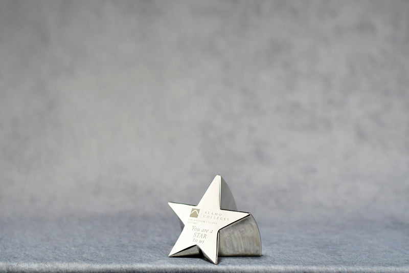Paper Weight Radiant Rising Star Silver - Monarch Trophy Studio